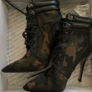 Aldos camouflage leather boots